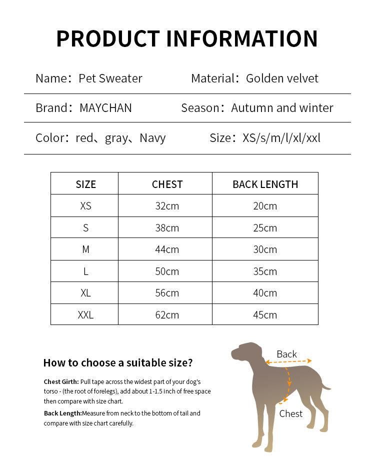 Autumn Winter Red and Black Two Color for Large Dogs Dogs Clothes