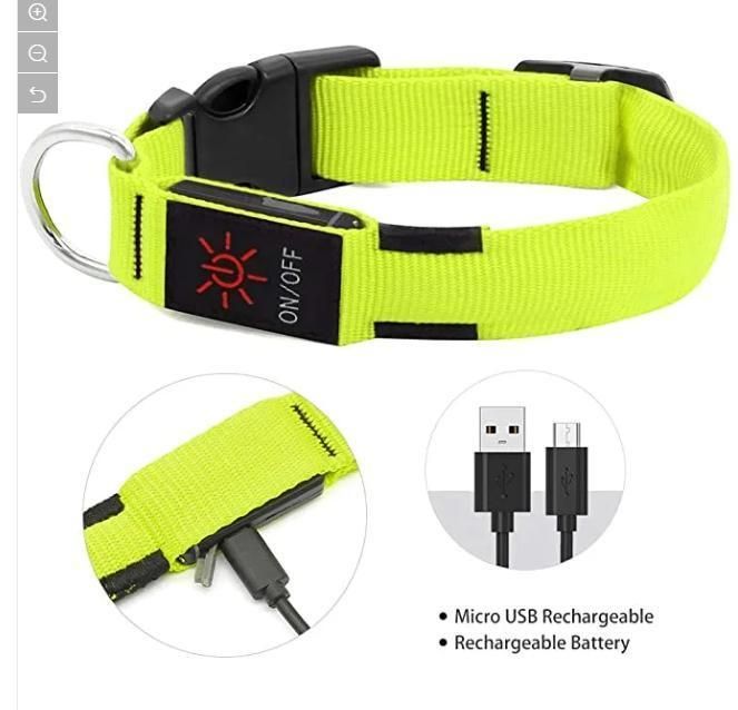 New Arrival Night Safety Flashing Flashing USB Cable Adjustable Rechargeable Glow Light up LED Pet Dog Collar for Animals
