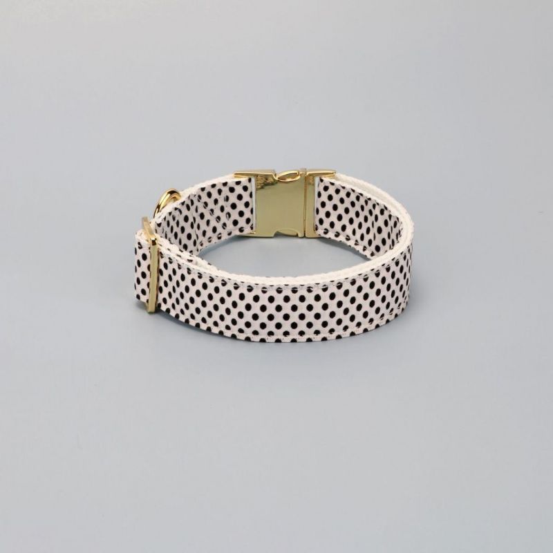 DOT Pattern Custom Dog Collar with Metal Buckle