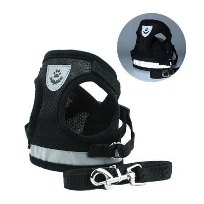 Dog Harness Leash Set Reflective Pet Vest Harnesses Breathable Mesh Harness