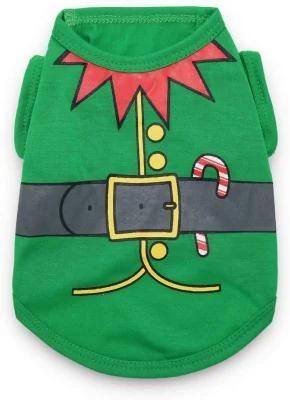 Dog Christmas Shirt Pet Xmas Clothes for Small Dogs