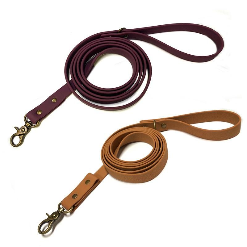 Pet Products Supply Dog Collars Trending Amazon New Custom Metal Buckle PVC Coated Webbing Dog Collar Leash Set