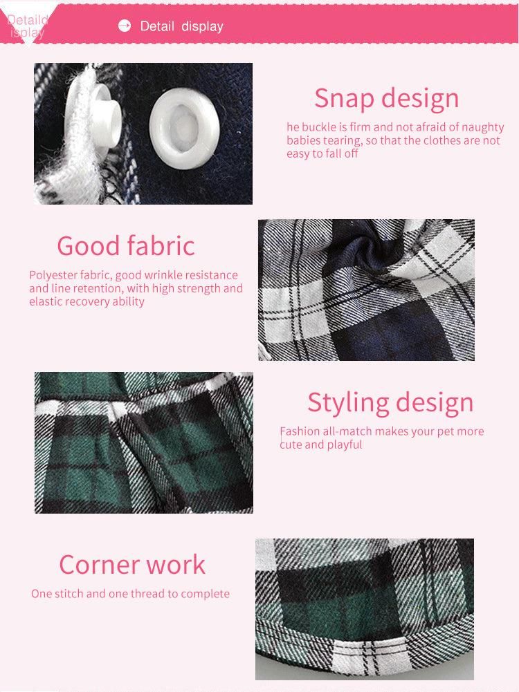 Dog Polo Shirt Available Comfortable Plaid New Arrival All Season Polyester 4 Colors OPP Bag Fashion BSCI Coats & Jackets