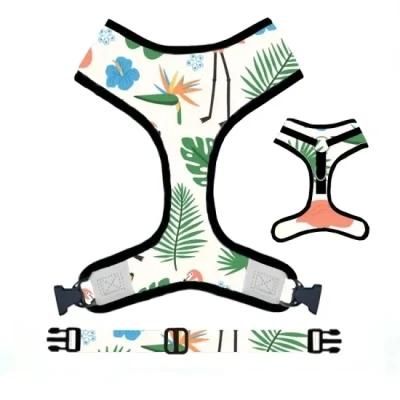 Bright Leaves Reversible Reflective Waterproof Soft Dog Neoprene Harness Leash Collar Bandana/Pet Toy