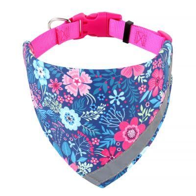 Personalized Pet Accessories Nylon Webbing Collar Bandana for Dogs