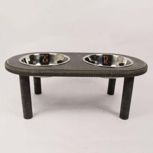 Ecofriendly Carb MDF Wooden Raised Feeder for Cat and Dog