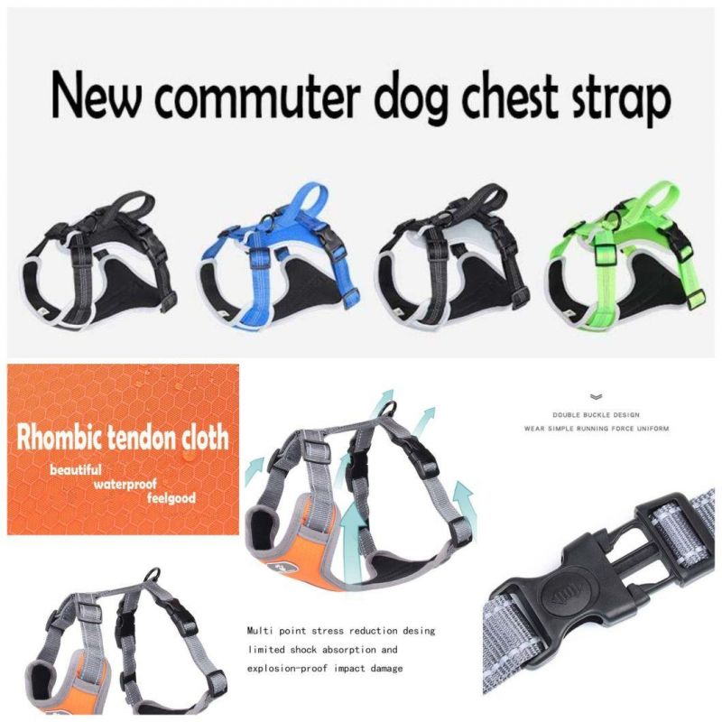 Customized Quality Adjustable Connection Buckle Reflective Outdoor Vest Dog Accessories Apparel Pet Chest Strap Clothes