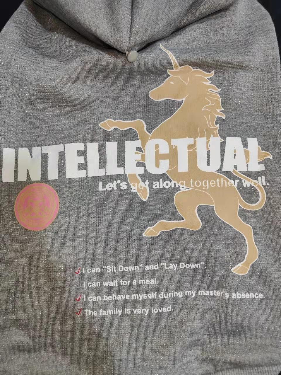 "Intellectual"Dog Hoodie Pet Products Dog Clothes Dog Clothing