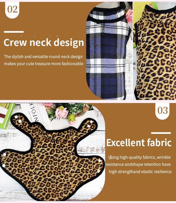 Thicken Double-Faced Industrial Style Plaid Warm Stand-up Collar Dog Jacket Coat Costume Winter Dog Clothes