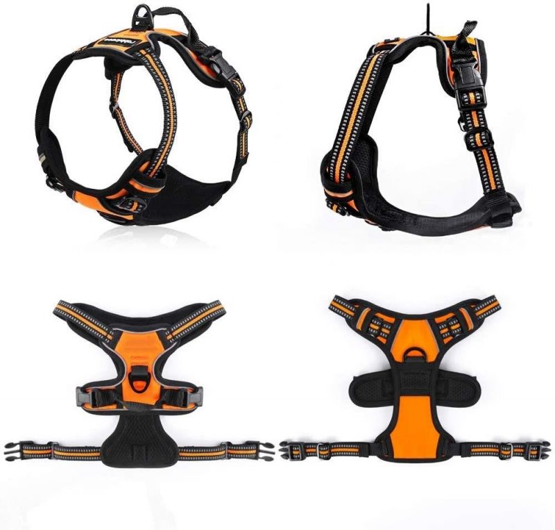 Reflective No-Choke Pet Oxford Vest with Easy Control Handle