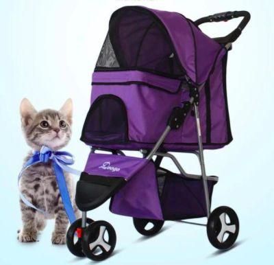 Best Luxury Pet Cat Pram Small Dog Stroller Dog Carrier 3 Wheel Travelling Aluminium Frame Baby Pet Strollers on Hand Hold up