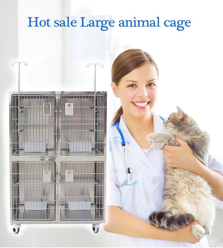 OEM Stainless Steel Pet Clinic Hot Sales Dog Cat Cage for Sales