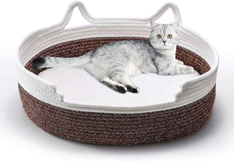 Victoria Small Cute Cat Bed with Soft Cushion