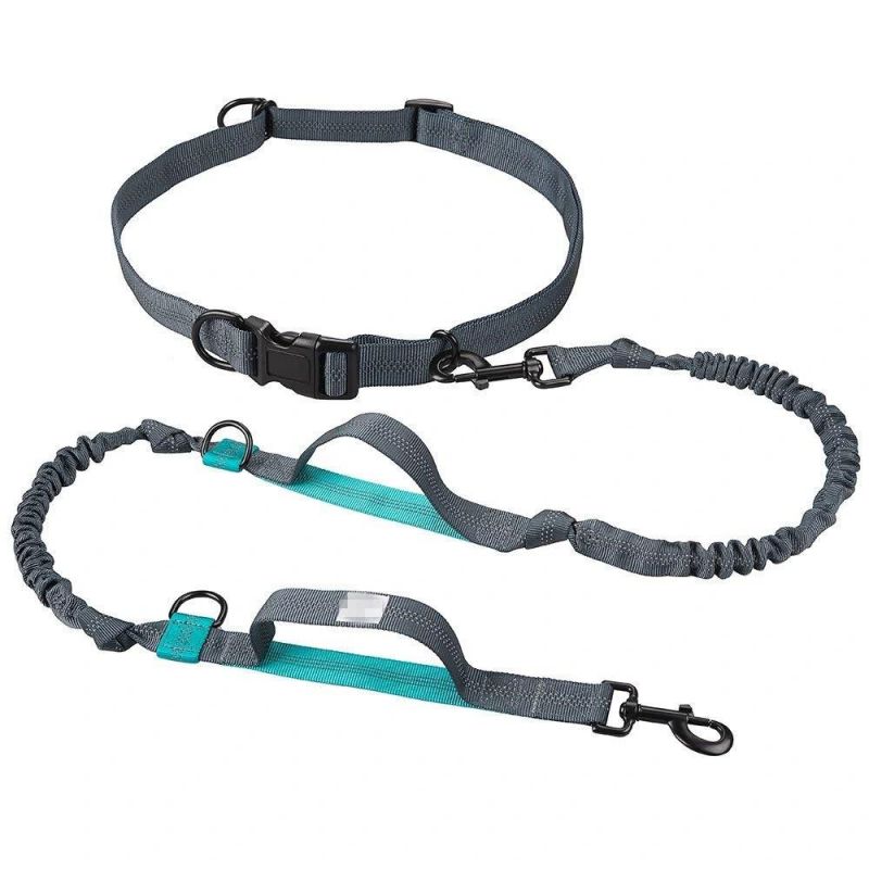 Retractable Hands Free Dog Leash with Dual Bungees for up to 150 Lbs Large Dogs