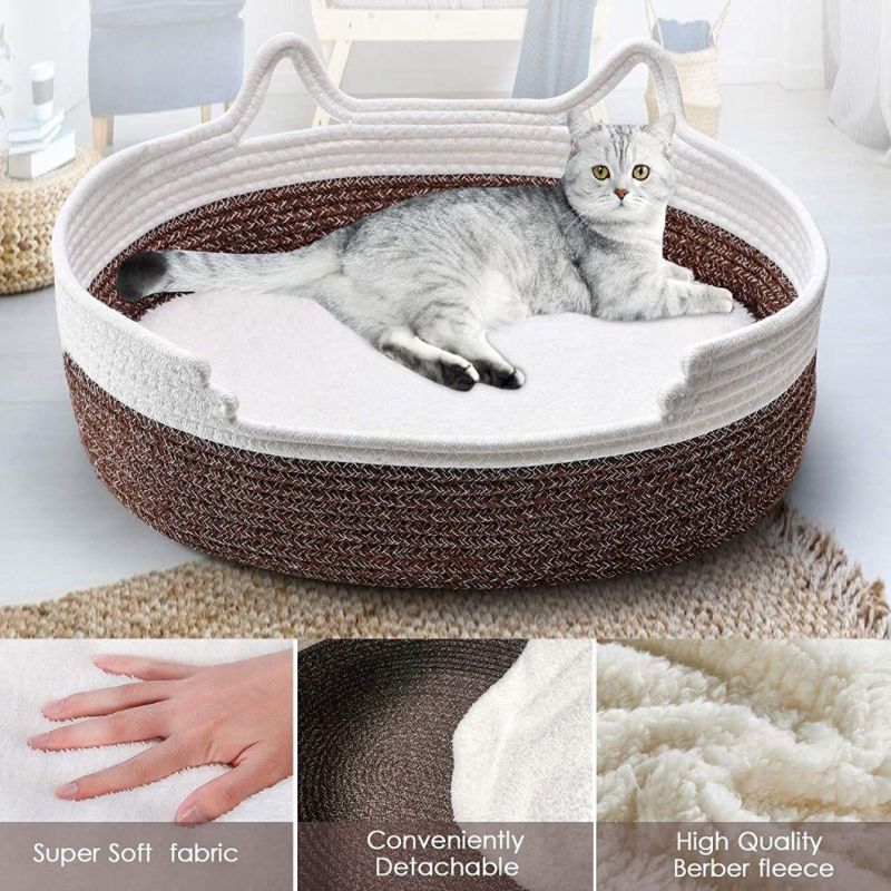 Victoria Small Cute Cat Bed with Soft Cushion
