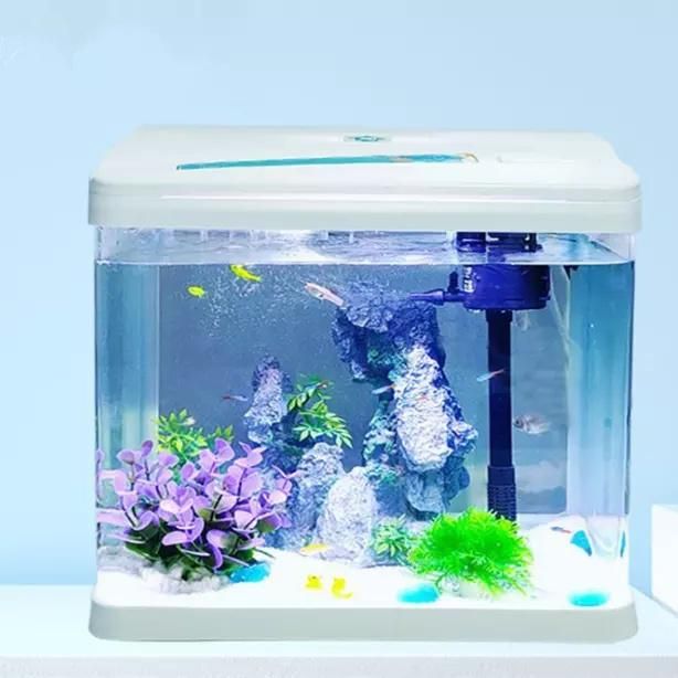 Wholesale Exquisite Fish Tank Office Living Room Glass Small Fish Tank Mini Aquarium Table Fish Tank