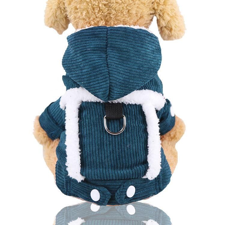 Double Layer Thickened Warm Corduroy Comfortable Cotton Cat Pet Clothes