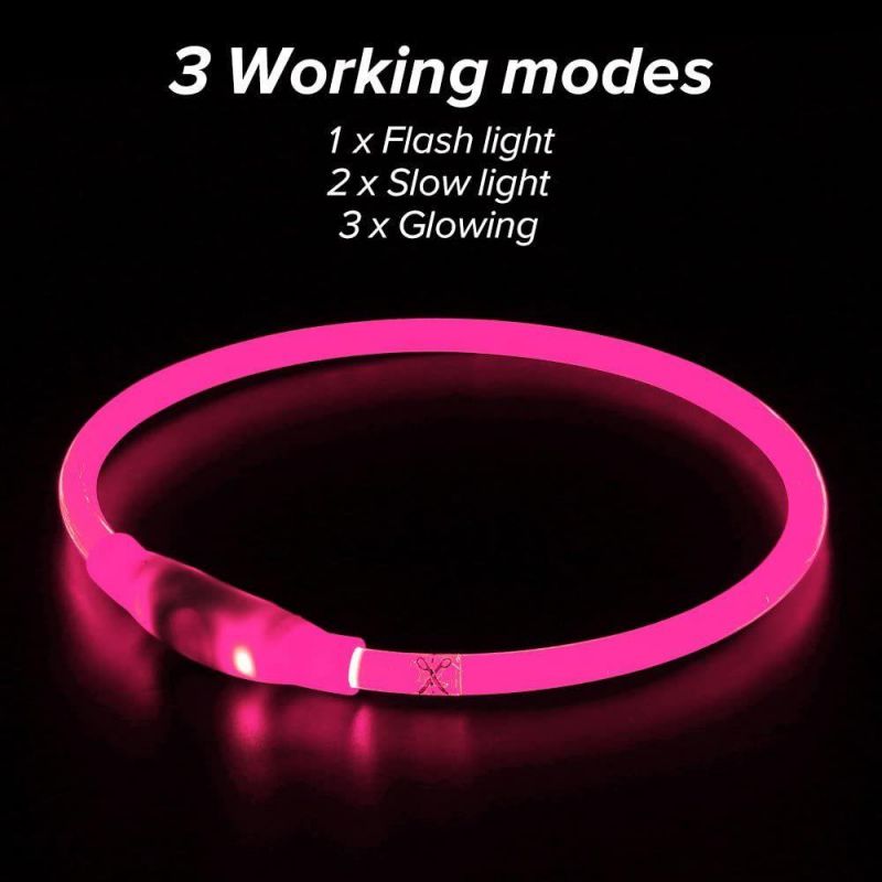 Spupps LED Dog Collar Light for Small Medium Large Dogs