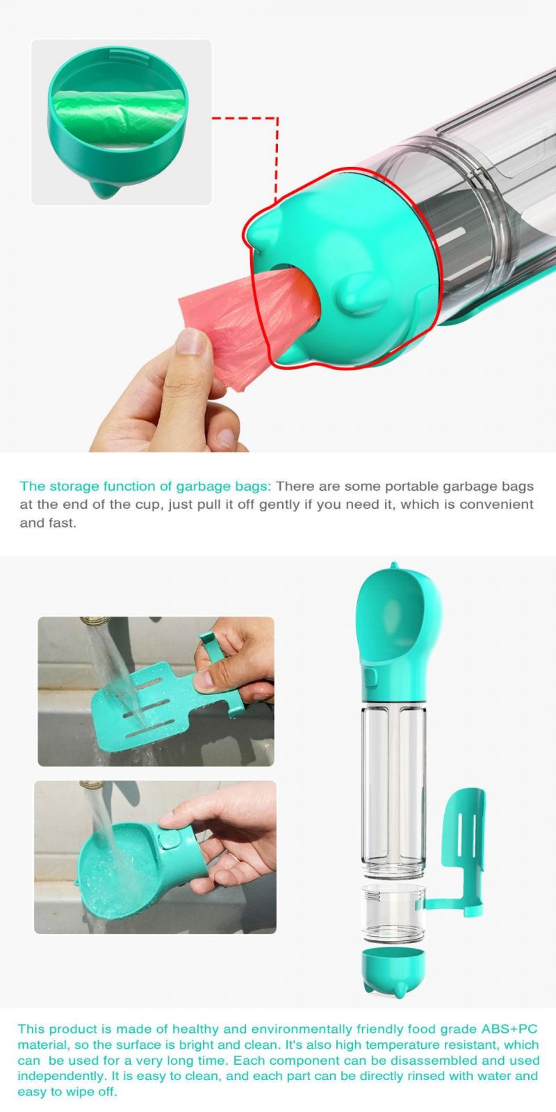 Multifunctional Portable Pet Water Bottle