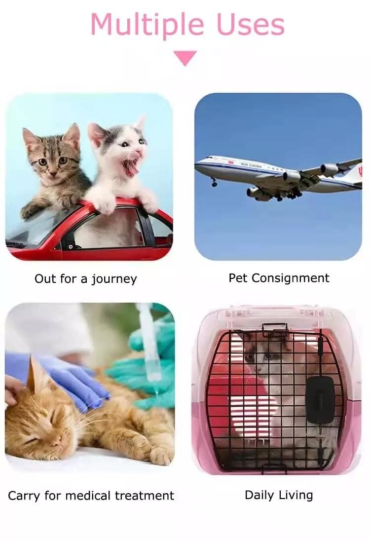 Multi Color Plastic Portable Case Aviation Airline Approved Outdoor Travel Small Cat Houses Pet Cage Dog Carrier