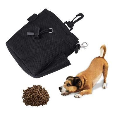 Dog Treat Bag, Pet Obedience Training Waist Pouch Small Dog Bait Holder with Poo Bags Dispenser Animal Walking Snack Container for Dogs