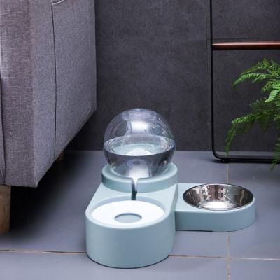 Pet Dog Cat Bubble Drinker Cute Pet Food Container Non-Slip Dog Bowl 2 in 1
