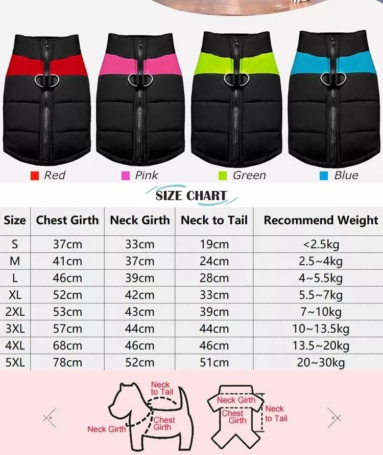 Warm Dog Large Jackets Luxury Water Proof Clothes Winter Use Pet Apparel