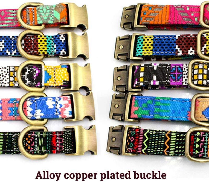 Double-Layer Sewing Canvas Fashion Dog Collar