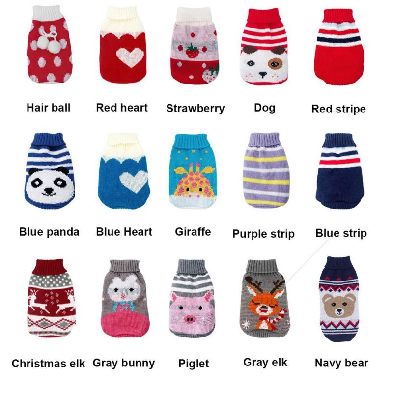 Christmas Pet Products Pet Accessories Supply Dog Warm Sweaters Clothes