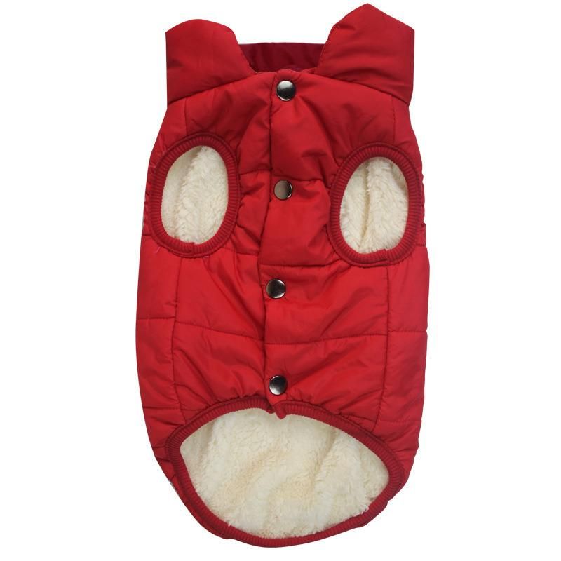 2 Layers Fleece Lined Warm Dog Jacket for Puppy Winter Cold