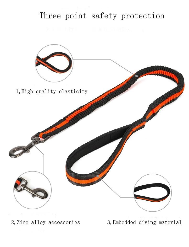 Amazon Hot Pet Products Dog Elastic Leash Diving Material Handle Leash Comfortable Dog Leash