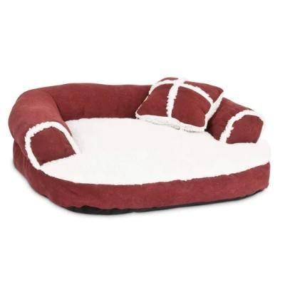 Pet Sofa Bed with Pillow for Comfort and Support Self-Warming