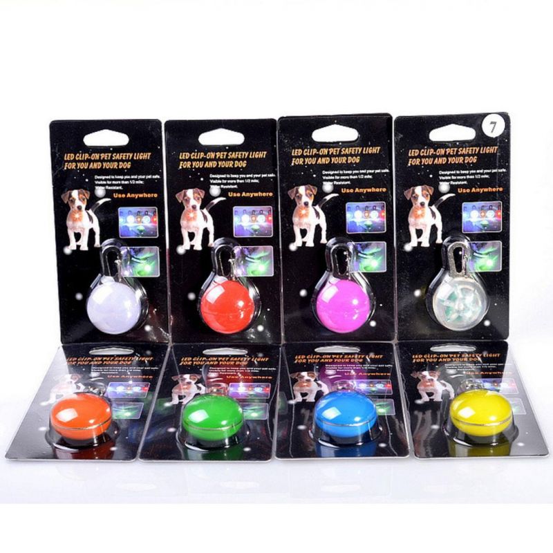 LED Light up Round Pet Dog Pendant Luminous Pendant Flash Dog Jewelry