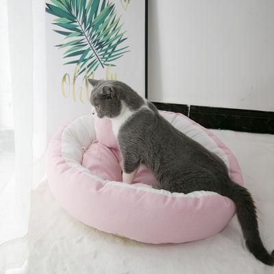 Lovely Best Selling Pet Dog Bed Non Slip Bottom Design Soft Cute Round Pet Beds for Dog&Cat