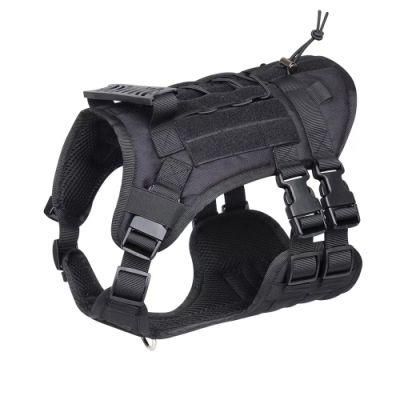 Large Tactical Dog Harness No Pulling Adjustable Dog Vest Harness