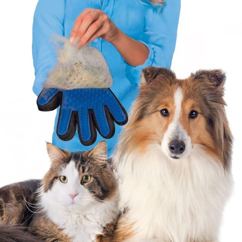 Pet Hair Gloves Pet Cleaning Grooming Glove Dog Cat Hair Removal Silicone Brush Left/Right