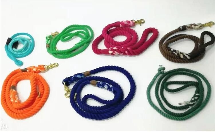 Handmade Braided Cotton Heavy Duty Durable Strong Custom Print Dog Leash Collar