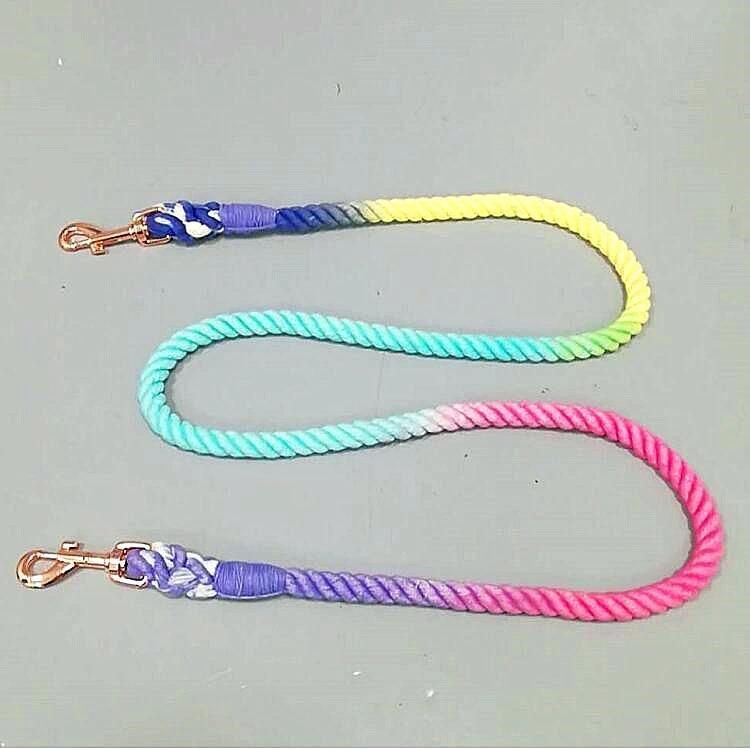 100% Cotton Made Double Metal Buckle Big Dog Leash for Running