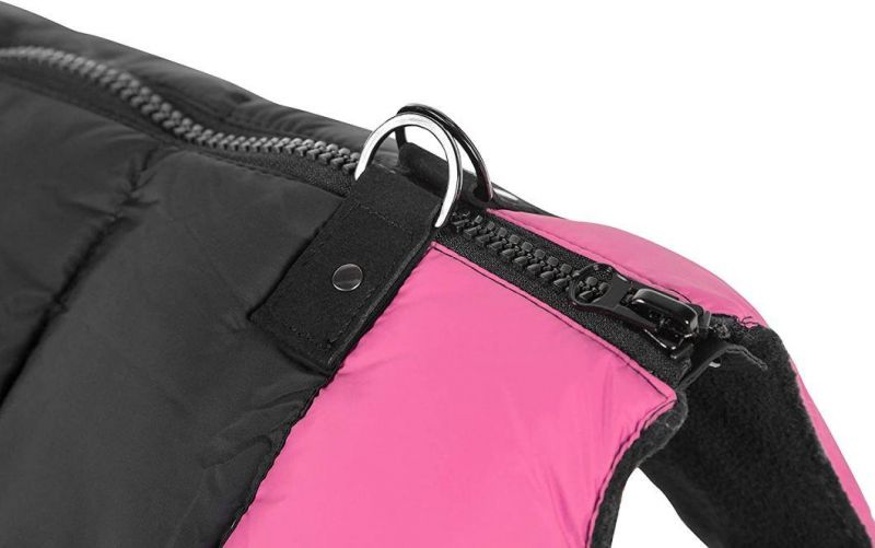 Zip up Dog Jacket Coat with D Ring Leash