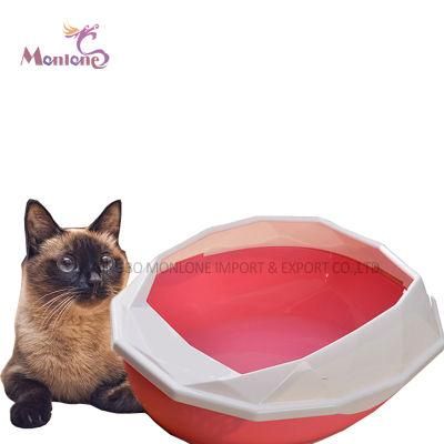 Customized Colors, Durable Open Cat Litter Tray, Plastic Cat Litter Box