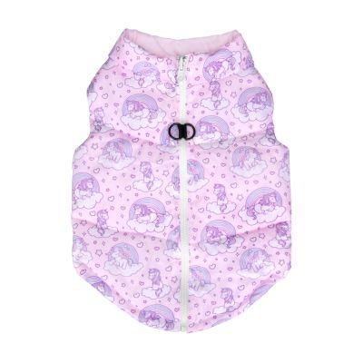 2022 Popular OEM Popular Luxury Dog Puffer Jacket Soft Warm for Winter Custom Soft Pink Cotton Unicorn Warm Pet Apparel Dog Puffer Jacket