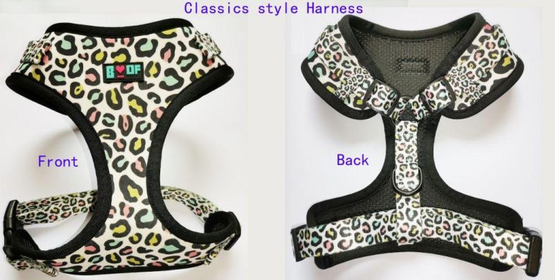 Soft Mesh Dog Harness Ajustable Custom Logo Pattern Pet Supplies /Pet Accessories