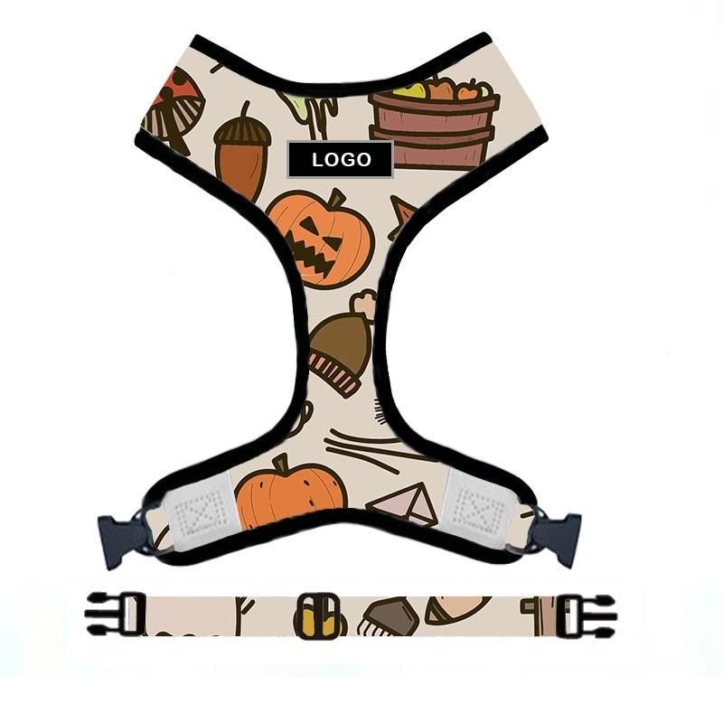 New Halloween Customize with Collar Leash Adjustable Dog Harness