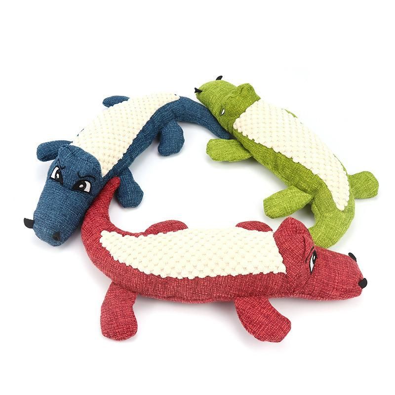 Hot Sales Cute Animal Family Doll Squeaky Soft Plush Pet Dog Toy