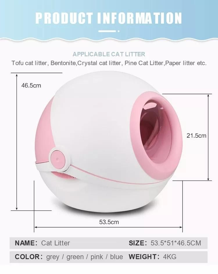 Cat Poop Storage Box Clean Cat Litter Box Cat Toilet with Lid Can Be Opened for Easy Cleaning