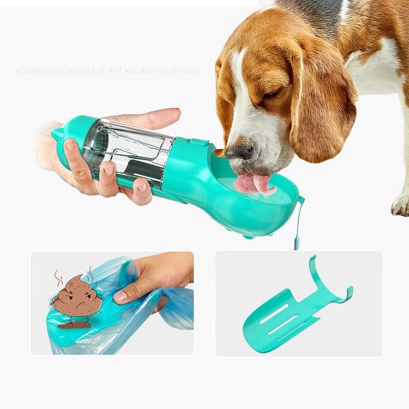 Wholesale Portable Dog Water Bottle Food 3in1 Pets Travel Water Feeder Dog Travel Water Bowl Custom Logo/Plastic