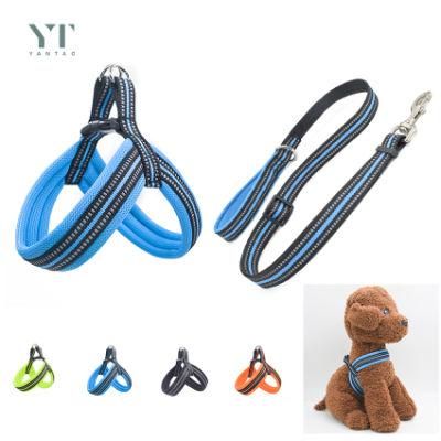 Wholesale Custom Logo Luxury Dog Leash Adjustable Reflective Mesh Dog Harness