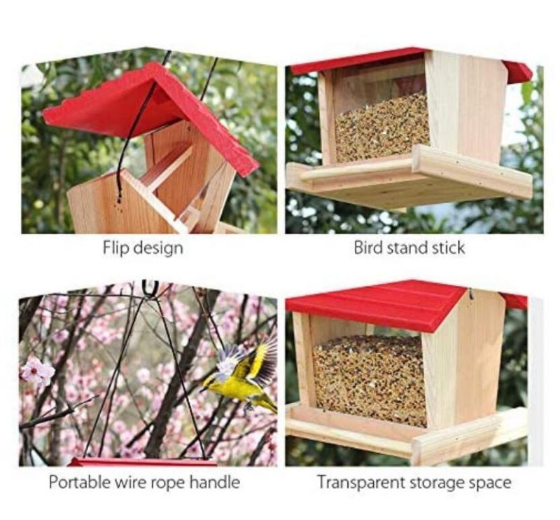 Creation Core Outdoor Wooden Bird Seed Feeder