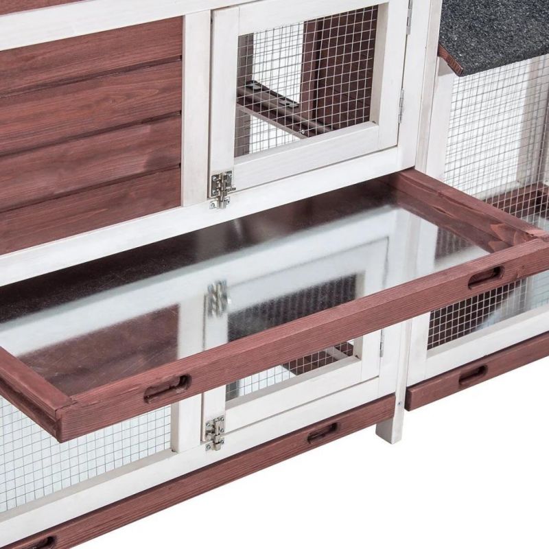 Durable Outdoor Fir Wood Rabbit Hutch for Sale
