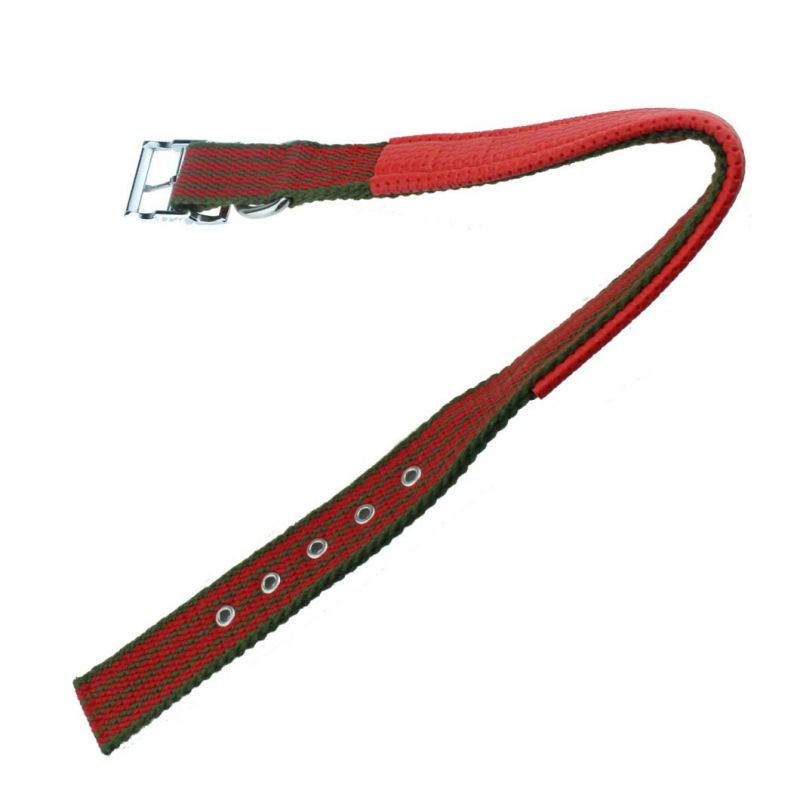 Custom Logo Cotton Dog Collar Leather Padded Adjustable Pet Collar